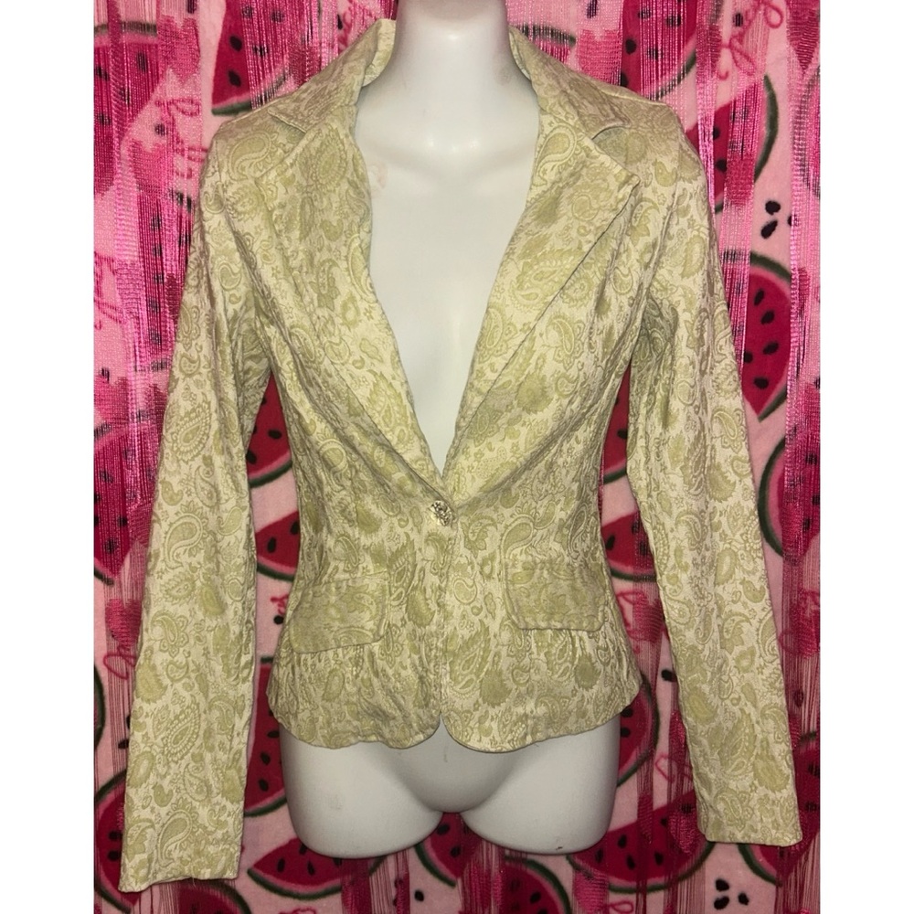 💚 Vintage Paisley Fitted Blazer